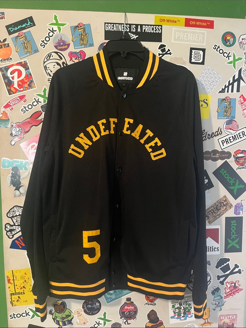 Undefeated Black & Yellow Varsity Bomber Jacket
